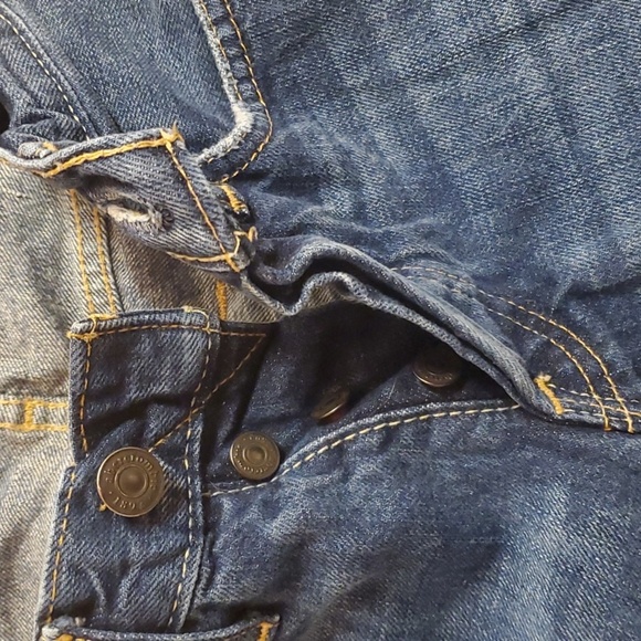 Abercrombie Jeans Boys Size 10 Blue Kilburn Low Rise Boot Distressed - Picture 3 of 16